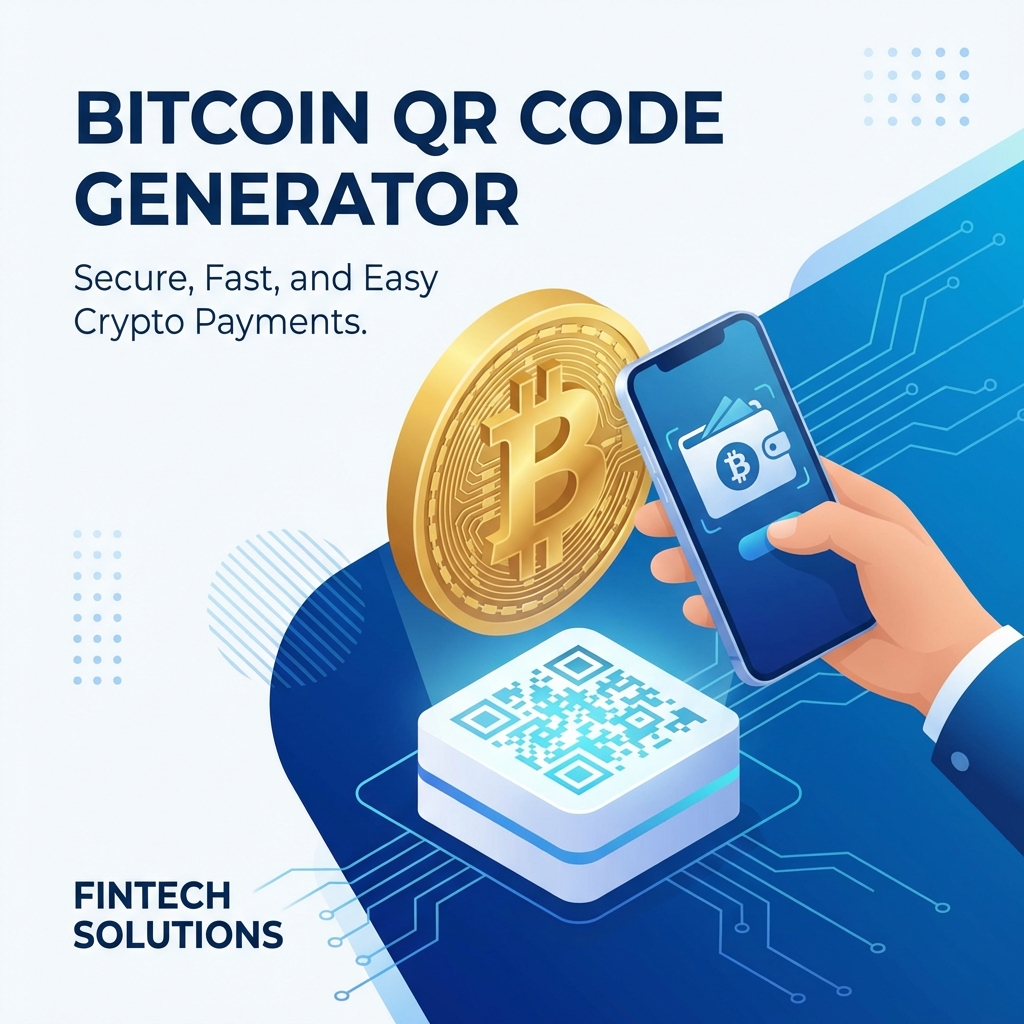 3D Golden Bitcoin and smartphone scanning a QR code
