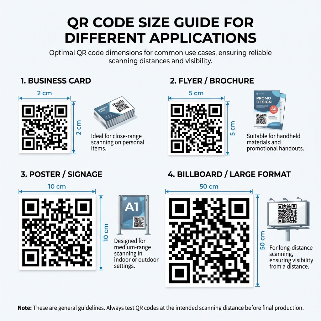 QR code size guidelines